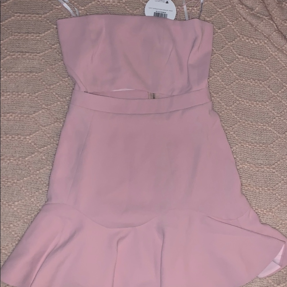 White fox “just my type” mini dress